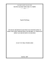 Luận văn thạc sĩ HUS ứng dụng mô hình SWASH tính toán trường sóng và dòng chảy phát sinh do sóng ven bờ phục vụ tính toán dòng vận chuyển bùn cát do sóng 