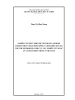 Luận văn thạc sĩ HUS nghiên cứu phát triển hệ vector SFV (semliki forest virut) nhằm nhân dòng và biểu hiện gen mã thụ thể neurokinin 1 phục vụ các nghiên cứu dược lý và phát triển thuốc ở việt nam   