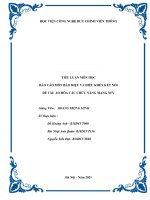 (TIỂU LUẬN) TIỂU LUẬN môn học báo cáo môn báo HIỆU và điều KHỂN kết nối đề tài ảo hóa các CHỨC NĂNG MẠNG NFV 