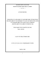 Luận văn thạc sĩ HUS ảnh hưởng của sóng điện từ mạnh biến điệu lên hệ số hấp thụ sóng điện từ yếu bởi điện tử giam cầm trong hố lượng tử có kể đến hiệu ứng giam cầm của phonon ( 