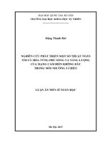 Luận án tiến sĩ HUS nghiên cứu phát triển một số thuật toán tối ưu hóa vùng phủ sóng và năng lượng của mạng cảm biến không dây trong môi trường 3 chiều624601 