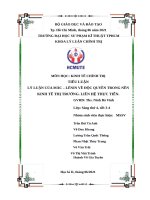 (TIỂU LUẬN) TIỂU LUẬN lý LUẬN của mác – LÊNIN về độc QUYỀN TRONG nền KINH tế THỊ TRƯỜNG  LIÊN hệ THỰC TIỄN  