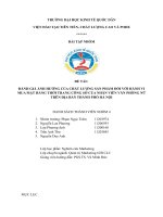 ĐÁNH GIÁ ẢNH HƯỞNG của CHẤT LƯỢNG sản PHẨM đối với HÀNH VI MUA mặt HÀNG THỜI TRANG CÔNG sở của NHÂN VIÊN văn PHÒNG nữ TRÊN địa bàn THÀNH PHỐ hà nội 