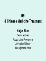 Chronic Fatigue Syndrome in Traditional Chinese Medicine