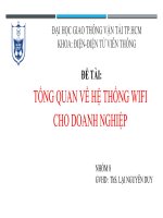 (TIỂU LUẬN) tiểu luận đề tài TỔNG QUAN về hệ THỐNG WIFI CHO DOANH NGHIỆP 