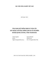 Luận văn thạc sĩ VNUA ứng dụng hệ thống định vị toàn cầu xây dựng lưới địa chính cụm 04 xã ven biển, huyện quảng xương, tỉnh thanh hóa 