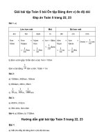 Toán lớp 5 ôn tập bảng đơn vị đo độ dài trang 22giải toán lớp 5 trang 22, 23 