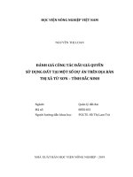 Luận văn thạc sĩ VNUA đánh giá công tác đấu giá quyền sử dụng đất tại một số dự án trên địa bàn thị xã từ sơn   tỉnh bắc ninh 