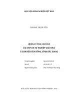 Luận văn thạc sĩ VNUA quản lý thu, chi của các đơn vị sự nghiệp giáo dục tại huyện yên dũng, tỉnh bắc giang 