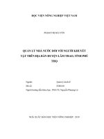 Luận văn thạc sĩ VNUA quản lý nhà nước đối với người khuyết tật trên địa bàn huyện lâm thao, tỉnh phú thọ 