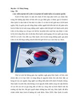 CÁC nền KINH tế lớn và KINH tế mới nổi của hàn QUỐC 