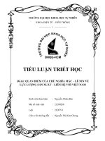 (TIỂU LUẬN) tiểu luận quan điểm của chủ nghĩa mác lê nin về lực lượng sản xuất liên hệ với việt nam 