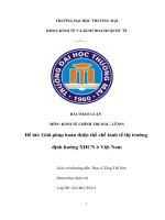 BÀI THẢO LUẬN môn KINH tế CHÍNH TRỊ mác  LÊNIN đề tài giải pháp hoàn thiện thể chế kinh tế thị trường định hướng XHCN ở việt nam 