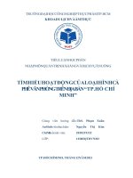 TÌM HIỂU HOẠT ĐỘNG CỦA LOẠI HÌNH CÀ PHÊ VĂN PHÒNG TRÊN ĐỊA BÀN TP. HỒ CHÍ MINH