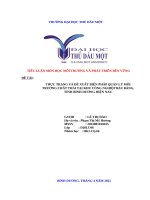 (TIỂU LUẬN) TIỂU LUẬN THỰC TRẠNG và đề XUẤT BIỆN PHÁP QUẢN lý môi TRƯỜNG CHẤT THẢI tại KHU CÔNG NGHIỆP bàu BÀNG, TỈNH BÌNH DƯƠNG HIỆN NAY  