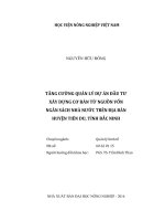 Luận văn thạc sĩ VNUA tăng cường quản lý dự án đầu tư xây dựng cơ bản từ nguồn vốn ngân sách nhà nước trên địa bàn huyện tiên du, tỉnh bắc ninh 
