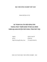 Luận văn thạc sĩ VNUA sự tham gia của hội nông dân trong phát triển kinh tế hộ gia đình trên địa bàn huyện phù ninh, tỉnh phú thọ 