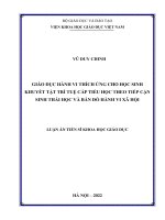 Giáo dục hành vi thích ứng cho học sinh khuyết tật trí tuệ cấp tiểu học theo tiếp cận sinh thái học và bản đồ hành vi xã hội.