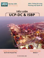 (TIỂU LUẬN) TIỂU LUẬN UCP   DC và ISBP 