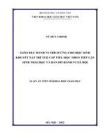 Giáo dục hành vi thích ứng cho học sinh khuyết tật trí tuệ cấp tiểu học theo tiếp cận sinh thái học và bản đồ hành vi xã hội.