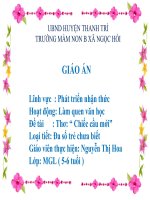 Lĩnh vực : Phát triển nhận thức Hoạt động: Làm quen văn học Đề tài : Thơ: “ Chiếc cầu mới”