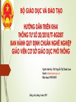KẾT QUẢ ĐÁNH GIÁ XẾP LOẠI KHƠNG TÍNH THEO ĐIỂM MÀ DỰA TRÊN MC MỘT SỐ ĐIỂM MỚI CỦA THÔNG TƯ SỐ 20/2018/TTBGDĐT BAN HÀNH QUY TIÊU CHUẨN, TIÊU CHÍ ĐƯỢC BỔ SUNG, CẬP NHẬT: 05 TIÊU CHUẨN, 15 TIÊU CHÍ