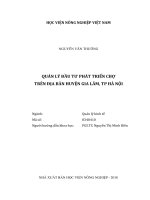 Luận văn thạc sĩ VNUA quản lý đầu tư phát triển chợ trên địa bàn huyện gia lâm, thành phố hà nội 