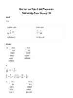 Toán lớp 5 phép nhân trang 161giải toán lớp 5 trang 161, 162 