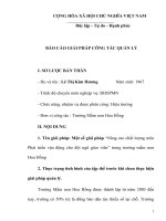 SKKN HAY NHẤT báo cáo GIẢI PHÁP CÔNG tác QUẢN lý  nâng cao chất lượng môn phát triển vận động cho đội ngũ giáo viên” trong trường mầm non hoa hồng 