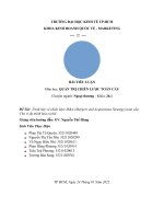 (TIỂU LUẬN) TIỂU LUẬN trình bày về chiến lược ma (mergers and acquisitions strategy) toàn cầu   cho ví dụ minh họa cụ thể   