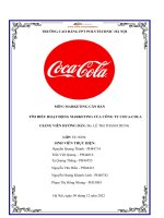 MÔN MARKETING CĂN BẢN TÌM HIỂU HOẠT ĐỘNG MARKETING CỦA CÔNG TY COCA-COLA