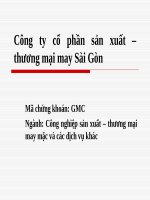 Công ty cổ phần sản xuất – thương mại may Sài Gòn