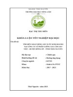 (TIỂU LUẬN) tìm hiểu hoạt động sản xuất kinh doanh tại công ty cổ phần giống gia cầm sao việt, huyện đồng hỷ, tỉnh thái nguyên  