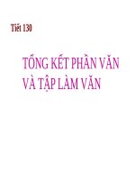 Tiết 130 TỔNG KẾT PHẦN VĂN VÀ TẬP LÀM VĂN