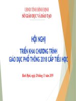 TRIỂN KHAI CHƯƠNG TRÌNH GIÁO DỤC PHỔ THÔNG 2018 CẤP TIỂU HỌC