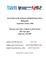 Phân tích đánh giá chiến lược công ty tnhh một thành viên in trương thành công đến năm 2015 và khuyến nghị