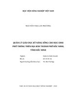 Luận văn thạc sĩ VNUA quản lý giáo dục kỹ năng sống cho học sinh phổ thông trên địa bàn thành phố bắc ninh, tỉnh bắc ninh 
