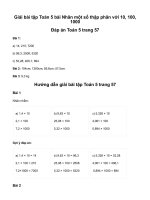 Toán lớp 5 nhân một số thập phân với 10, 100, 1000,    trang 57giải toán lớp 5 trang 57 