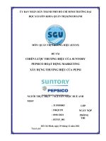 (TIỂU LUẬN) TIỂU LUẬN QUẢN TRỊ THƯƠNG HIỆU (833315) đề tài CHIẾN lược THƯƠNG HIỆU của SUNTORY PEPSICO HOẠT ĐỘNG MARKETING xây DỰNG THƯƠNG HIỆU của PEPSI 