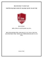 PHÂN TÍCH THÀNH CÔNG, THẤT bại của các TNCS và đưa RA GIẢI PHÁP KHẮC PHỤC TRONG QUÁ TRÌNH KINH DOANH của các TNCS 