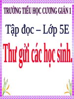Thư gửi các học sinh