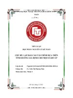 (TIỂU LUẬN) TIỂU LUẬN NGUYÊN lý kế TOÁN lập báo cáo tài CHÍNH dựa TRÊN TÌNH HUỐNG GIẢ ĐỊNH CHO mội START UP 