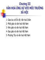 VĂN HOÁ ỨNG xử với môi TRƯỜNG xã hội 