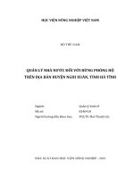 Luận văn thạc sĩ VNUA quản lý nhà nước đối với rừng phòng hộ trên địa bàn huyện nghi xuân, tỉnh hà tĩnh 