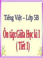 Tập đọc Ôn tập giữa học kì I