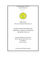 (TIỂU LUẬN) TIỂU LUẬN QUẢN TRỊ KINH DOANH QUỐCTÊN đề tài PHÂN TÍCH CHIẾN lược MARKETING – MIX (4p) của XIAOMI tại THỊ TRƯỜNG VIỆT NAM 