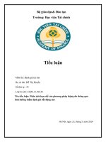(TIỂU LUẬN) tiểu luận phân tích hạn chế của phương pháp thặng dư thông qua tình huống thẩm định giá bất động sản 