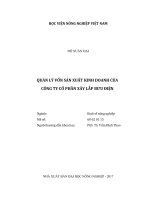 Luận văn thạc sĩ VNUA quản lý vốn sản xuất kinh doanh của công ty cổ phần xây lắp bưu điện 
