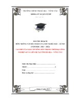 (TIỂU LUẬN) VAI TRÒ của GIAI cấp NÔNG dân TRONG THỜI đại CÔNG NGHIỆP 4 0 và LIÊN hệ tại TỈNH bà rịa VŨNG tàu 