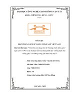 (TIỂU LUẬN) trình bày nội dung chỉ thị kháng chiến kiến quốc ngày 25111945 liên hệ thực tiễn hoạt động lãnh đạo chống dịch như chống giặc của đảng trong giai đoạn hiện nay 